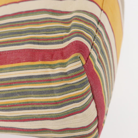 CHANEL Tote Bag Canvas Multicolor Gold CC Auth 154043