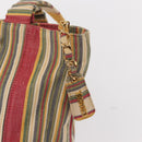 CHANEL Tote Bag Canvas Multicolor Gold CC Auth 154043-15