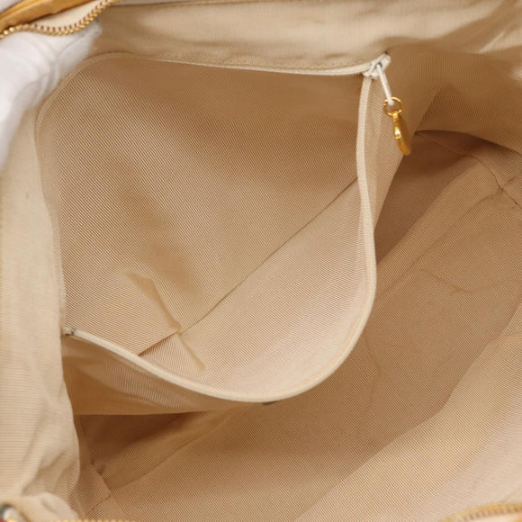 CHANEL Tote Bag Canvas Multicolor Gold CC Auth 154043