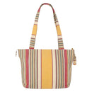 CHANEL Tote Bag Canvas Multicolor Gold CC Auth 154043-3