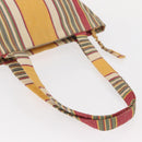 CHANEL Tote Bag Canvas Multicolor Gold CC Auth 154043-8