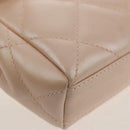 CHANEL Matelasse Hand Bag Leather Pink Silver CC Auth 154045V-12