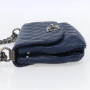 CHANEL Matelasse Chain Shoulder Bag Caviar Skin Navy CC Auth 154046SAM-4