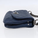 CHANEL Matelasse Chain Shoulder Bag Caviar Skin Navy CC Auth 154046SAM-5