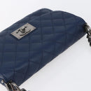 CHANEL Matelasse Chain Shoulder Bag Caviar Skin Navy CC Auth 154046SAM-6