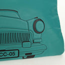 CHANEL Clutch Bag Lamb Skin Emerald Green CC Auth 154047V-12