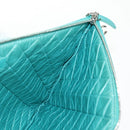CHANEL Clutch Bag Lamb Skin Emerald Green CC Auth 154047V-17