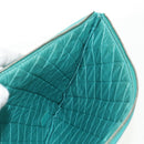 CHANEL Clutch Bag Lamb Skin Emerald Green CC Auth 154047V-18