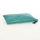 CHANEL Clutch Bag Lamb Skin Emerald Green CC Auth 154047V-6