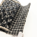 CHANEL Chain Shoulder Bag Tweed Black Silver CC Auth 154048V-16