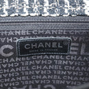 CHANEL Chain Shoulder Bag Tweed Black Silver CC Auth 154048V-18