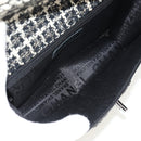 CHANEL Chain Shoulder Bag Tweed Black Silver CC Auth 154048V-19
