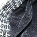 CHANEL Chain Shoulder Bag Tweed Black Silver CC Auth 154048V-23