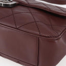 CHANEL Wild Stitch Chain Shoulder Bag Calf Skin Brown CC Auth 154049SAM-15