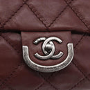 CHANEL Wild Stitch Chain Shoulder Bag Calf Skin Brown CC Auth 154049SAM-19
