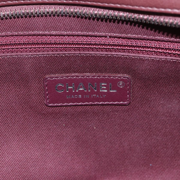 CHANEL Wild Stitch Chain Shoulder Bag Calf Skin Brown CC Auth 154049SAM