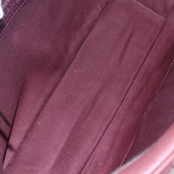 CHANEL Wild Stitch Chain Shoulder Bag Calf Skin Brown CC Auth 154049SAM