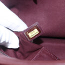 CHANEL Wild Stitch Chain Shoulder Bag Calf Skin Brown CC Auth 154049SAM-11