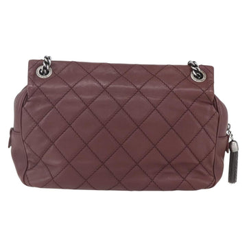 CHANEL Wild Stitch Chain Shoulder Bag Calf Skin Brown CC Auth 154049SAM - 0