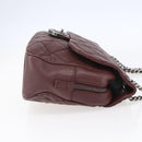 CHANEL Wild Stitch Chain Shoulder Bag Calf Skin Brown CC Auth 154049SAM-4