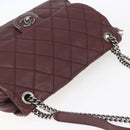 CHANEL Wild Stitch Chain Shoulder Bag Calf Skin Brown CC Auth 154049SAM-6