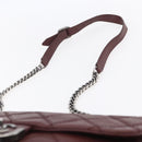 CHANEL Wild Stitch Chain Shoulder Bag Calf Skin Brown CC Auth 154049SAM-14