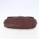 CHANEL Wild Stitch Chain Shoulder Bag Calf Skin Brown CC Auth 154049SAM-5