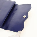 CELINE Circle Clutch Bag Leather Multicolor Gold Auth 154051V-8