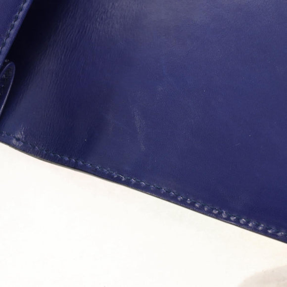 CELINE Circle Clutch Bag Leather Multicolor Gold Auth 154051V