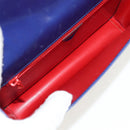 CELINE Circle Clutch Bag Leather Multicolor Gold Auth 154051V-10