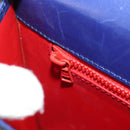 CELINE Circle Clutch Bag Leather Multicolor Gold Auth 154051V-21