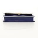 CELINE Circle Clutch Bag Leather Multicolor Gold Auth 154051V-6