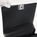 CHANEL Chain Boy Chanel Shoulder Bag Lamb Skin Black CC Auth 154052SAM-16
