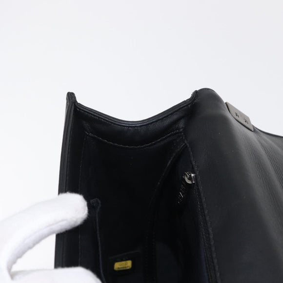 CHANEL Chain Boy Chanel Shoulder Bag Lamb Skin Black CC Auth 154052SAM