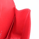 CHANEL Matelasse 34 Double Flap Chain Bag Lamb Skin Red CC Auth 154053SM-27