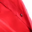 CHANEL Matelasse 34 Double Flap Chain Bag Lamb Skin Red CC Auth 154053SM-30