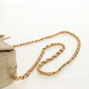 CHANEL Matelasse Chain Shoulder Bag Lamb Skin Ivory Gold CC Auth 154054V-9