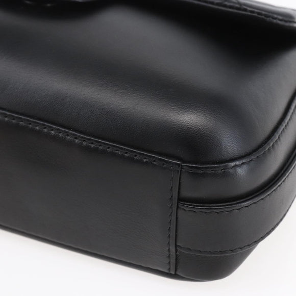 CHANEL Matelasse Chain Shoulder Bag Lamb Skin 2way Black CC Auth 154057SAM