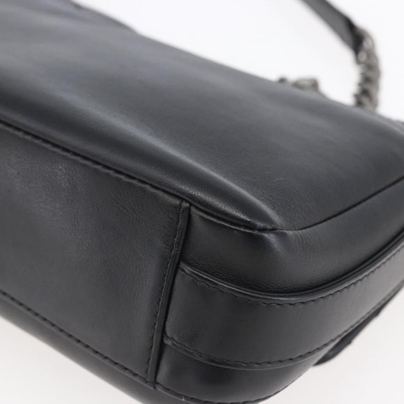 CHANEL Matelasse Chain Shoulder Bag Lamb Skin 2way Black CC Auth 154057SAM