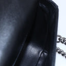 CHANEL Matelasse Chain Shoulder Bag Lamb Skin 2way Black CC Auth 154057SAM-17