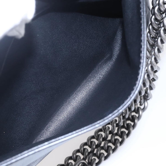 CHANEL Matelasse Chain Shoulder Bag Lamb Skin 2way Black CC Auth 154057SAM