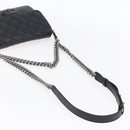 CHANEL Matelasse Chain Shoulder Bag Lamb Skin 2way Black CC Auth 154057SAM-7
