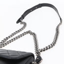 CHANEL Matelasse Chain Shoulder Bag Lamb Skin 2way Black CC Auth 154057SAM-8