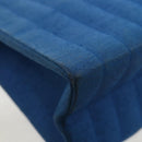 CHANEL Mademoiselle Chain Shoulder Bag Canvas Blue Gold CC Auth 154058SAV-14