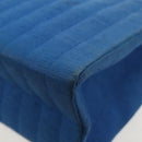 CHANEL Mademoiselle Chain Shoulder Bag Canvas Blue Gold CC Auth 154058SAV-15