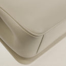 CHANEL COCO Mark Chain Shoulder Bag Lamb Skin White Gold CC Auth 154059V-13