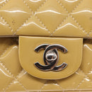 CHANEL Matelasse 17 Chain Shoulder Bag Enamel Yellow Gold CC Auth 154061-19