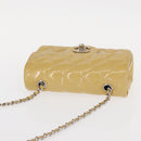 CHANEL Matelasse 17 Chain Shoulder Bag Enamel Yellow Gold CC Auth 154061-7