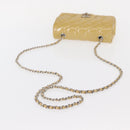 CHANEL Matelasse 17 Chain Shoulder Bag Enamel Yellow Gold CC Auth 154061-8