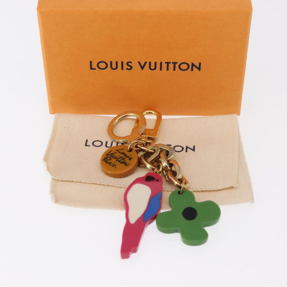 LOUIS VUITTON Porte Cles Jungle Key Holder plastic Pink M66266 LV Auth 154064V